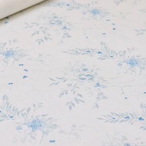 SAMPLE - Aimée Bleu On Oyster linen |  Sample Size 20cm x 15cm