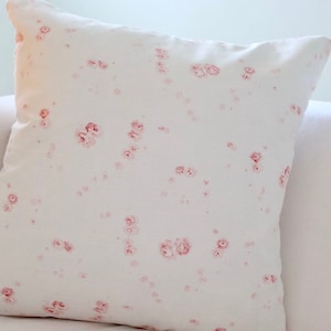 Faded Floral &#39;Mimi&#39; Cushion on Oyster Linen