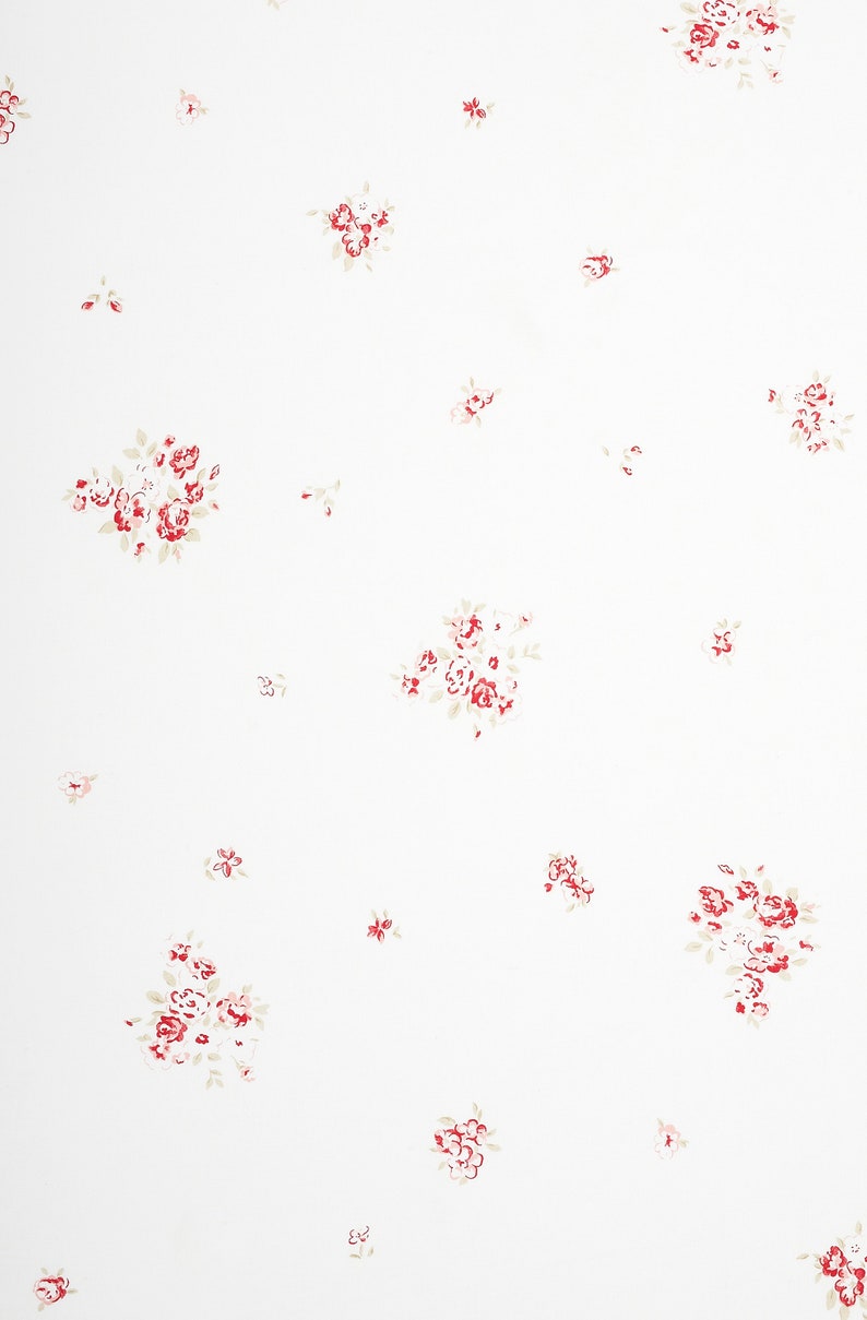 SAMPLE Faded Floral /'Petite Fleur/' on Oyster Linen