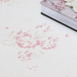 Camille - Antique Rose on Oyster Linen | per m