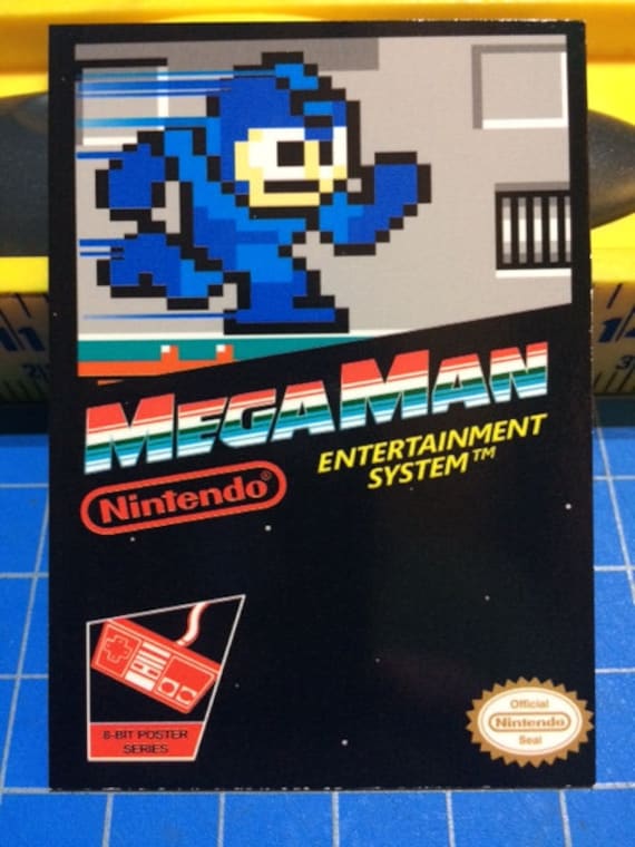 3 nes Mega Man FRIDGE MAGNET Set A video game box 1 2