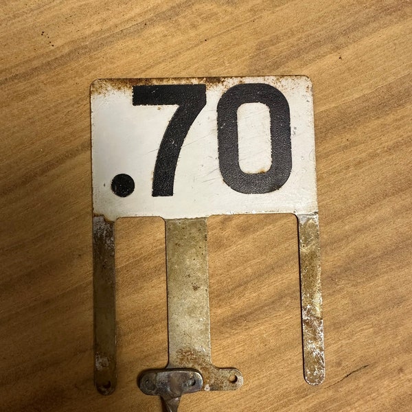 Antique Metal Cash Register Flags Cash Register Numbers - Number 70