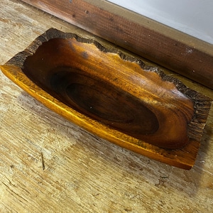 Rustic Wooden Dough Bowl