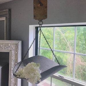 Vintage Brass and Metal Hanging Scale