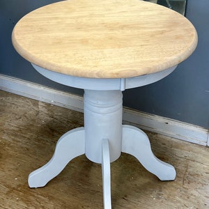 Mini Round Pedestal Table  Please Note: SHIPPING Is NOT FREE  See Item Description in Item Details