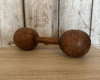 Early 1900's Wooden Barbell/Dumbell