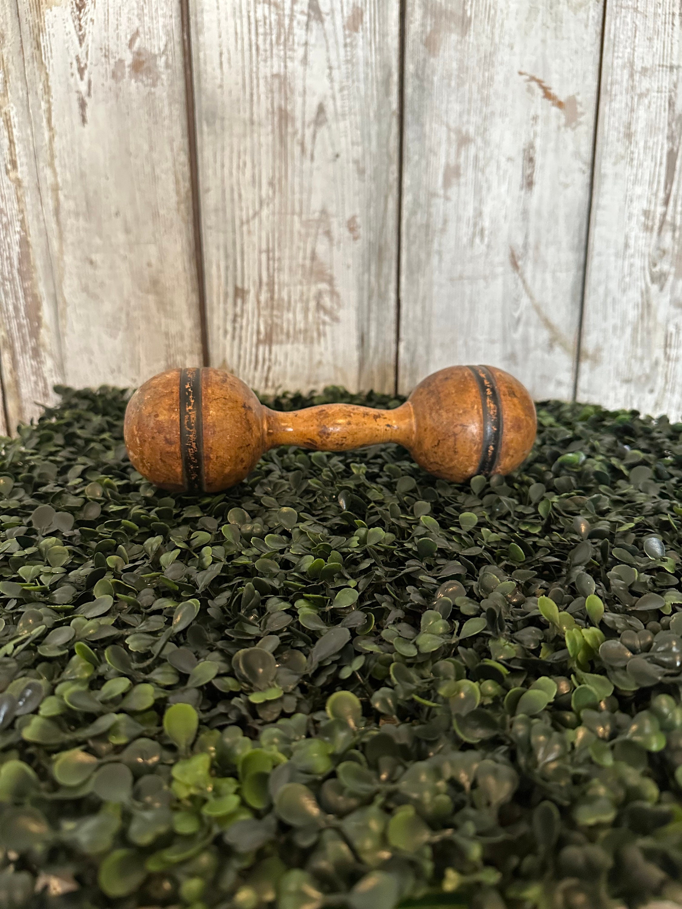 Early 1900's Wooden Barbell/Dumbell
