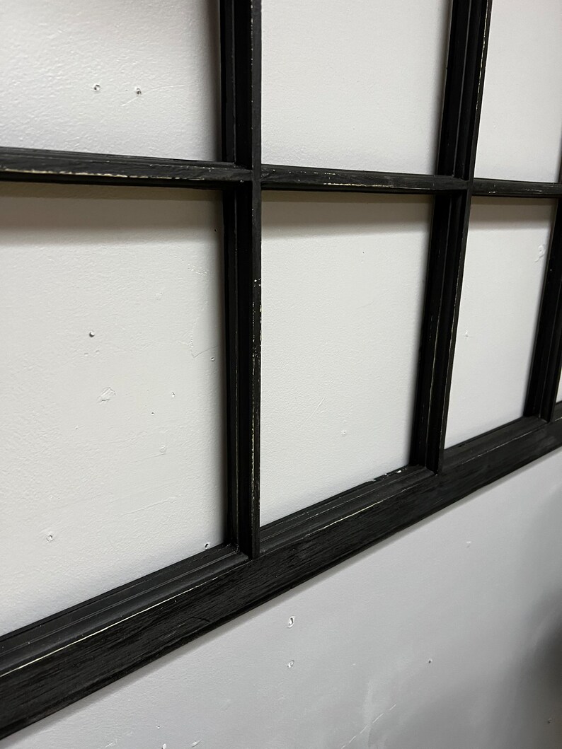Extra Large Paned Window Frame No Glass for Farmhouse Wall Decor Note