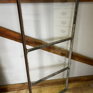 Vintage Industrial Metal Framed Three Paned Factory Window Please Note: Shipping is Not Free.  See shipping Options in Description