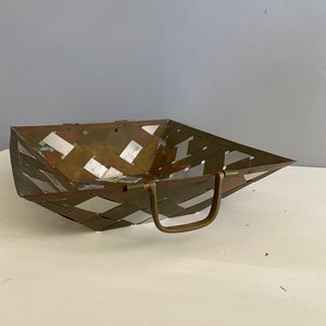 Vintage Woven Metal Basket