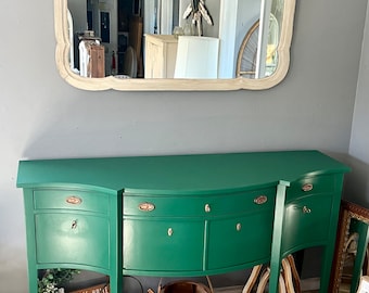 Gorgeous Green Sideboard or Server  PLEASE NOTE: Shipping Is Not Free.  See Shipping Options in Description