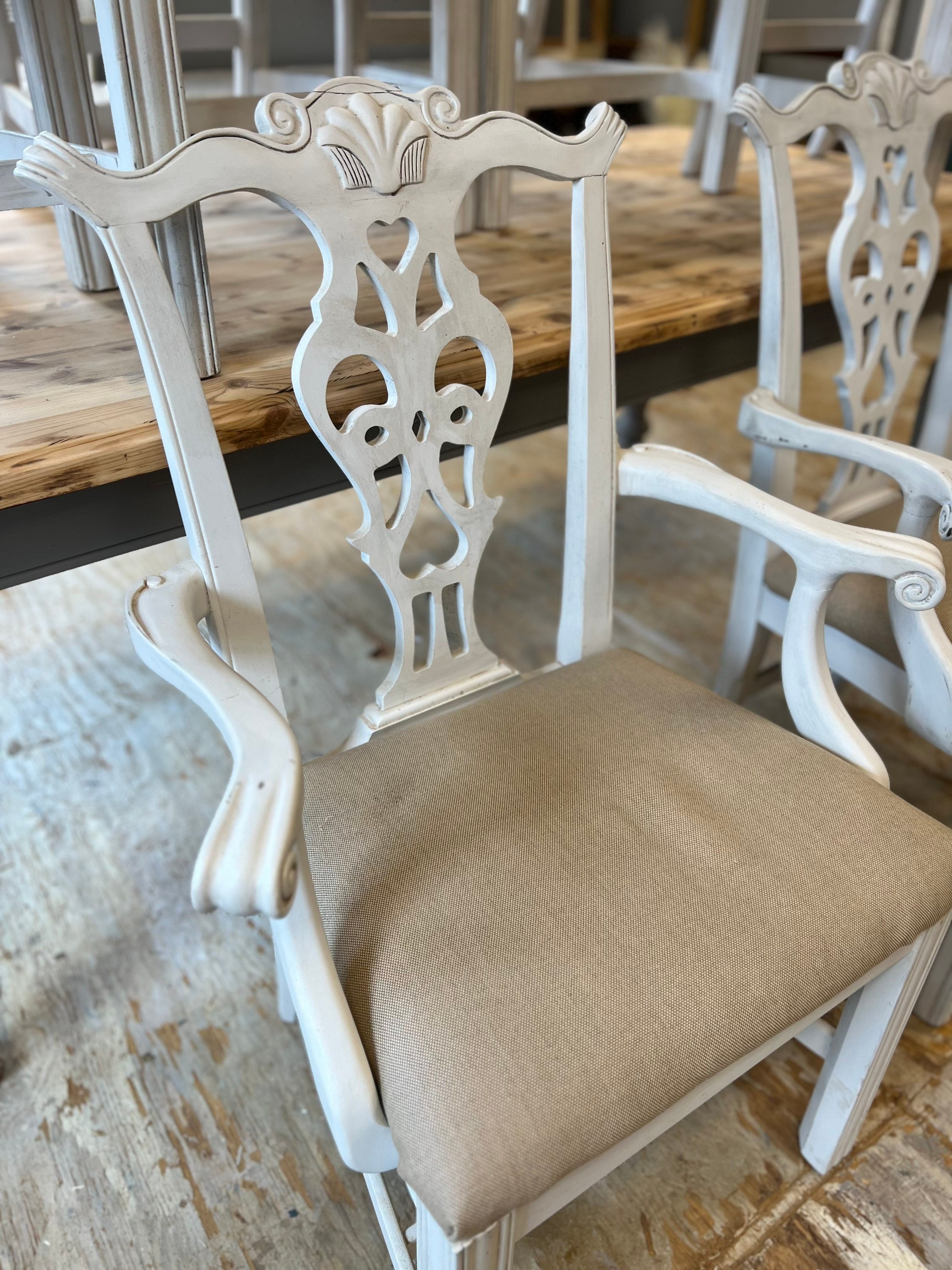 Chippendale 2024 chairs white