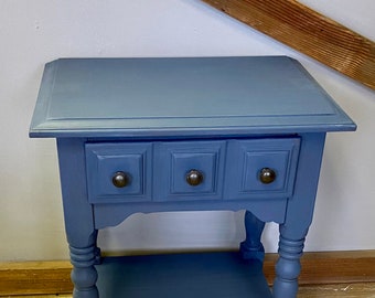 Cute One Drawer Nightstand Painted - Custom Colors Available by Request  NOTE: Shipping is Not Free- See Shipping Options in Description