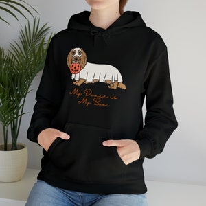 My Doxie is My Boo - Halloween Dachshund Weiner Dog Mom  Hooded Sweatshirt - Great Dog Mom Gift or Dog Dad Gift Shirt