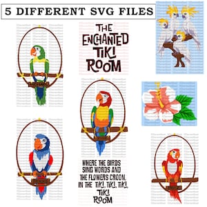 Verzaubertes Tiki-Zimmer Michael, Jose, Fritz, Pierre, & die Mädels! Bonus Tiki Room Logo, Hibiskus Blume, mehr SVG-Datei * NUR digitaler Download *