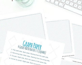 Carta millimetrata per maglia e uncinetto – Fogli a griglia stampabili PDF - 48x30