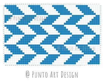 GRID PATTERN 40 CHARTS Chevron Design Mosaic crochet pattern C2C Graphgan Graph paper for knitting  Filet  tapestry bag blanket