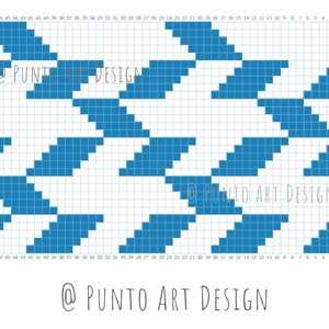 GRID PATTERN 40 CHARTS Chevron Design Mosaic crochet pattern C2C Graphgan Graph paper for knitting Filet tapestry bag blanket image 7