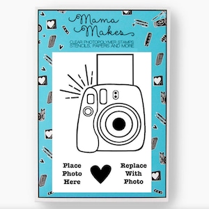 Mama Makes - Instant Camera 'Place Photo Here' Clear Stamp Set for Memory Books