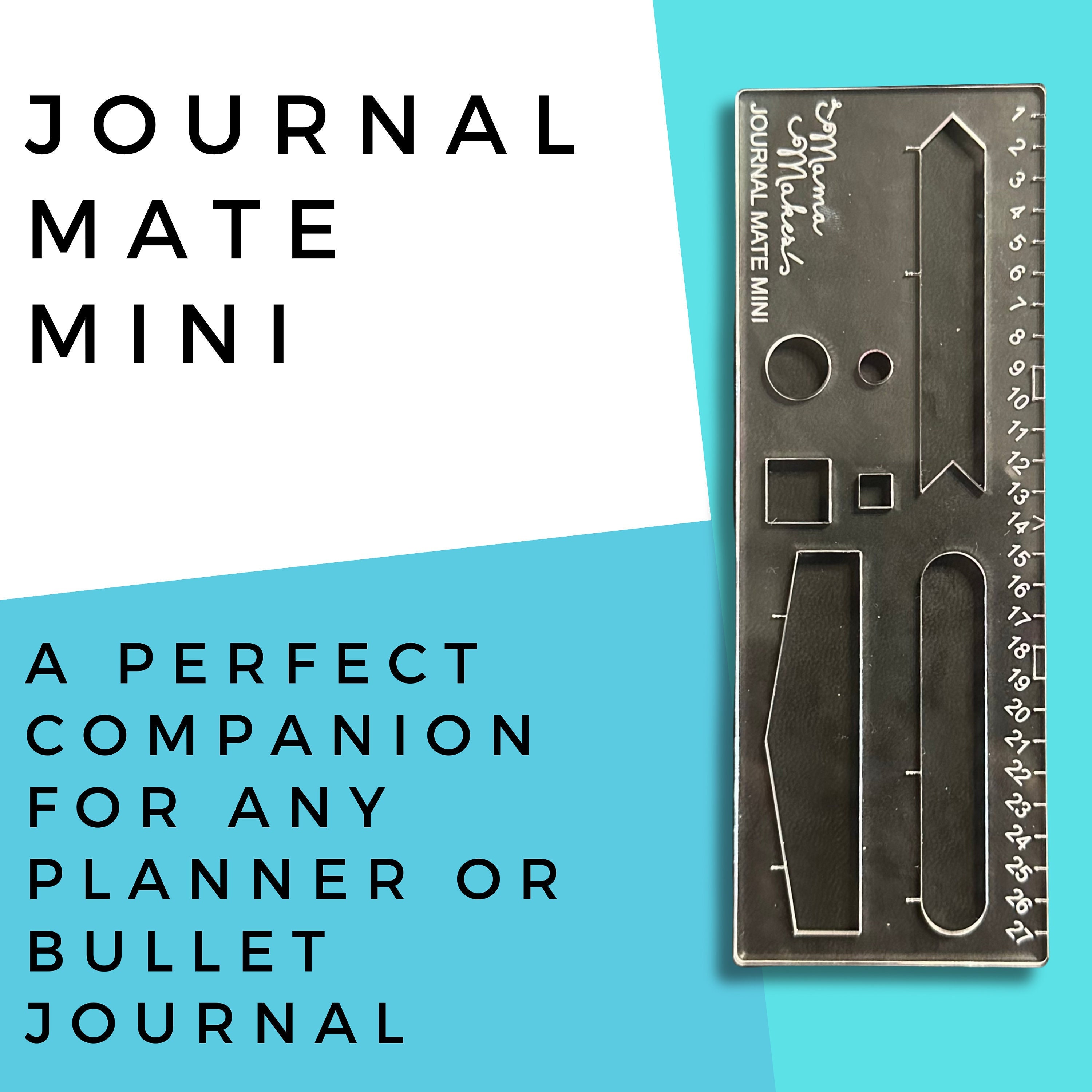 Mama Makes - Journal Mate Mini | Acrylic Bullet Journal Ruler and Stencil