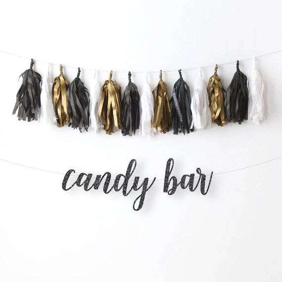Candy Bar Banner Candy Buffet Banner Wedding Reception Etsy