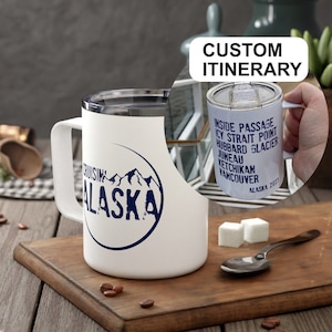 Travel mug, Cruise, Alaskan Cruise Mug, Travel Alaska, Insulated Coffee Mug, Souvenir, Cruise Mug, Travel, Coffee Mug, Custom Travel Mug