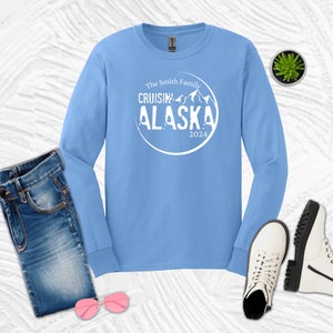 Alaska Cruise Long sleeve, Alaska Cruise shirt, Cruise shirt with ports, Cruise souvenir shirt, Alaska Travel Shirt, Family trip shirt, 2024