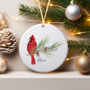 In Loving Memory Memorial Ornament/ Cardinal Memorial Christmas Ornament / Remembrance Tree Of Life Ornament/ Name Ornament/ Christmas Gift