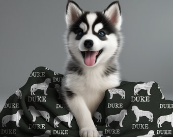 Personalisierte Hundedecke, Hundedecke, Plüschhundedecke, Hundenamendecke, Geschenk für Hundeliebhaber, Welpennamendecke, neuer Welpengeschenk
