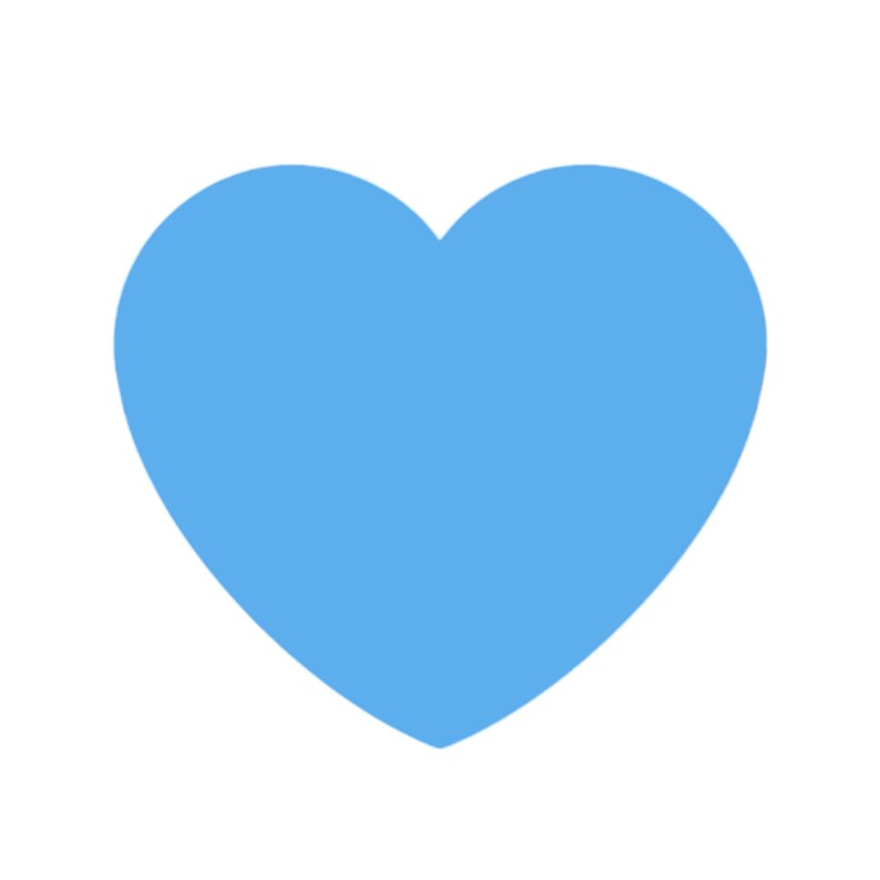 Blue Heart Emoji Pillow Etsy