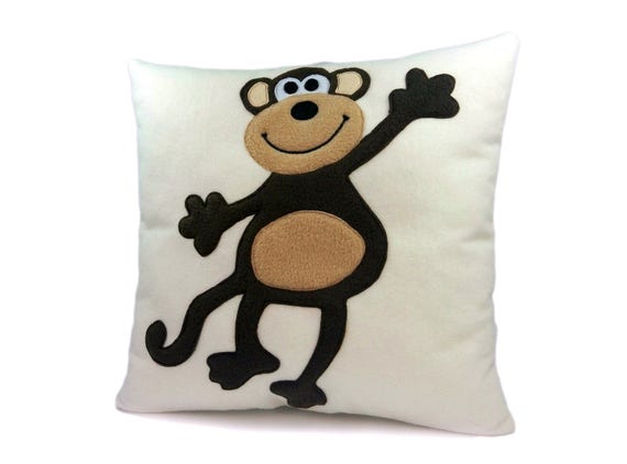Cute monkey Decorative pillow monkey Monkey pillow case | Etsy