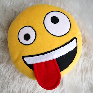 Zany Face Emoji Pillow Crazy Eyes Face Custom Wild Emoji - Etsy