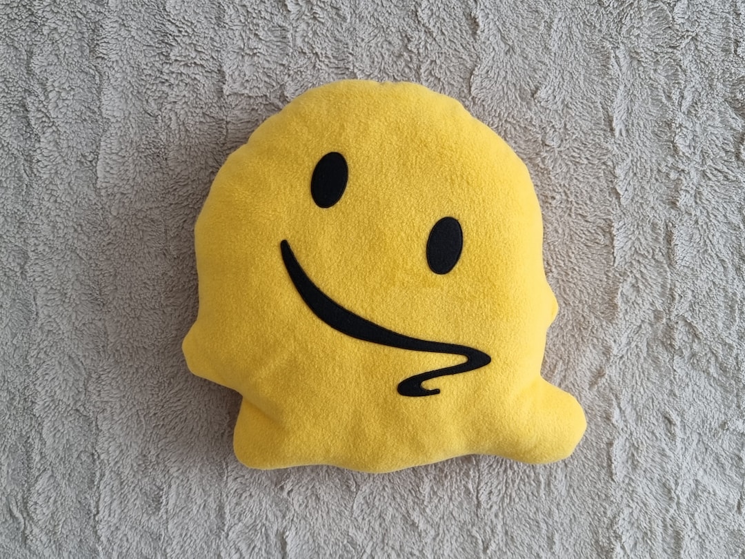 Melting Face Emoji Pillow Etsy