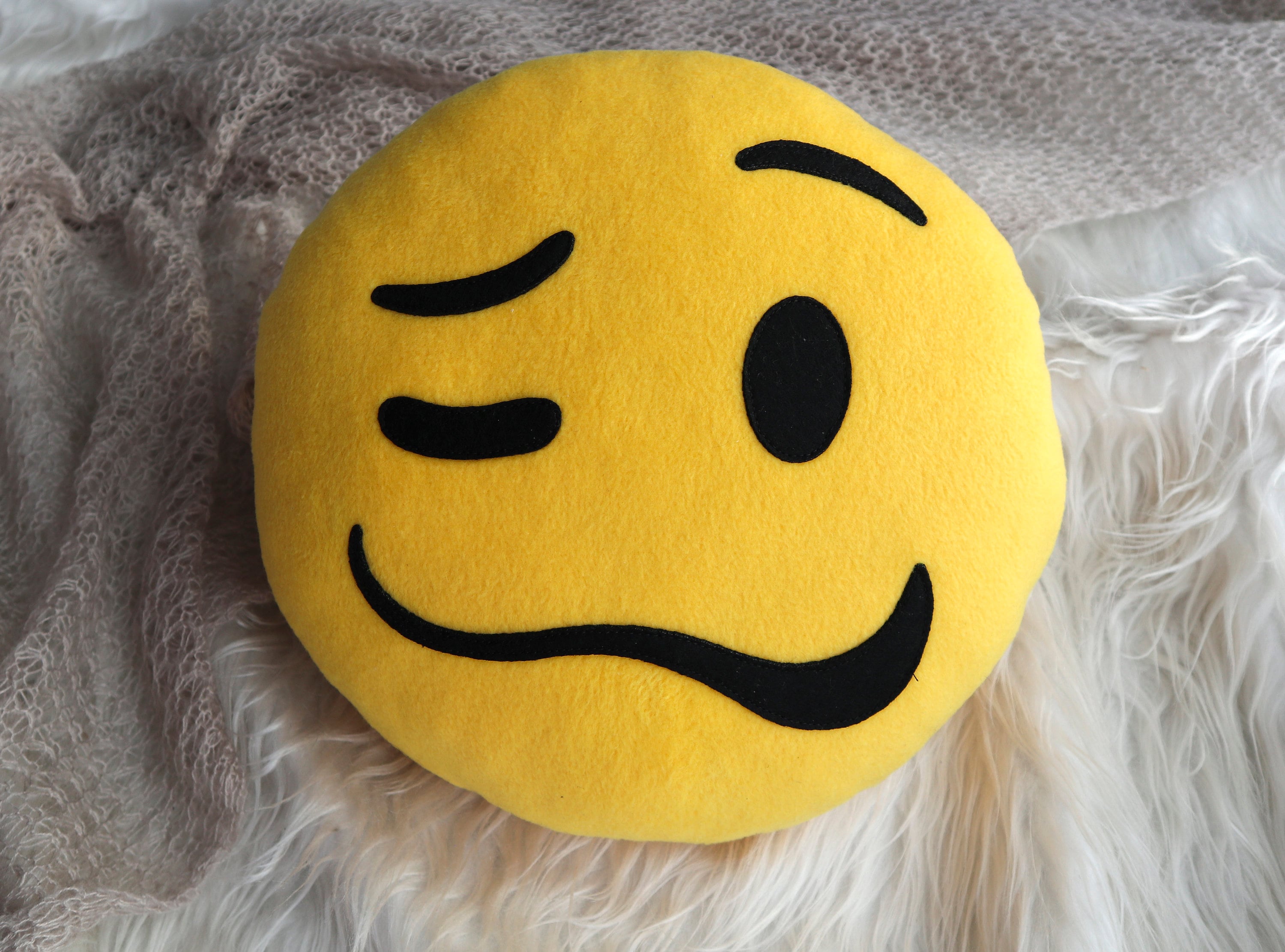 cursed hand emoji, scary and funny smiley face. - Cursed - Pillow