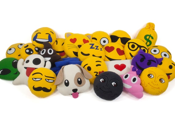 Emoji Face With Serious Face Plush Stuffed Pillow