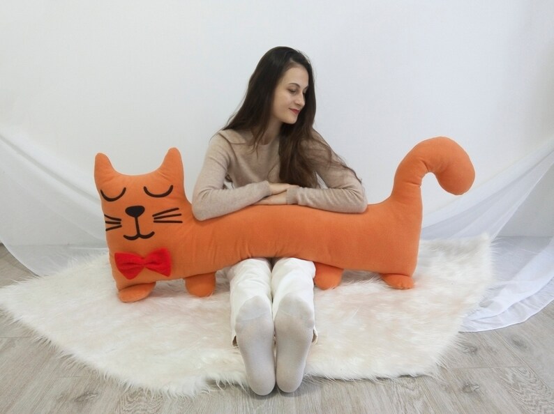 Body Pillow Giant Plush Cat Cushion Cute Maternity Pillow Etsy
