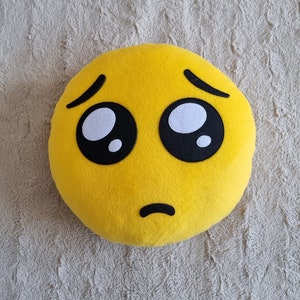 cursed hand emoji, scary and funny smiley face. - Cursed - Pillow