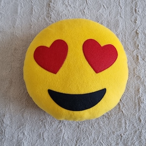 Smiling Face with Heart-Eyes pillow | Custom emoji cushions