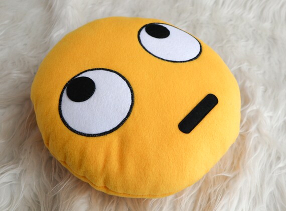 Rolling Eyes Face Emoji Pillow Custom Plush Emoji - Etsy