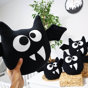Plush Bat toy | Halloween Bat pillow | Cute Bat plushie  - SoftDecor
