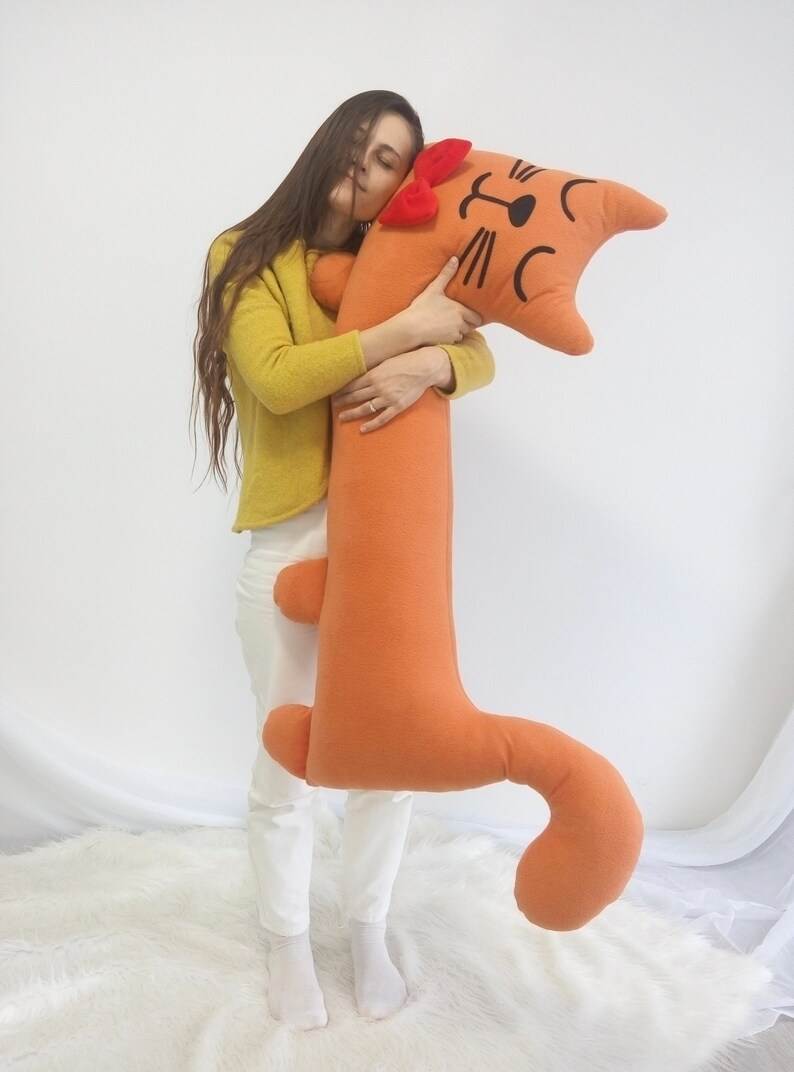 Body Pillow Giant Plush Cat Cushion Cute Maternity Pillow Etsy