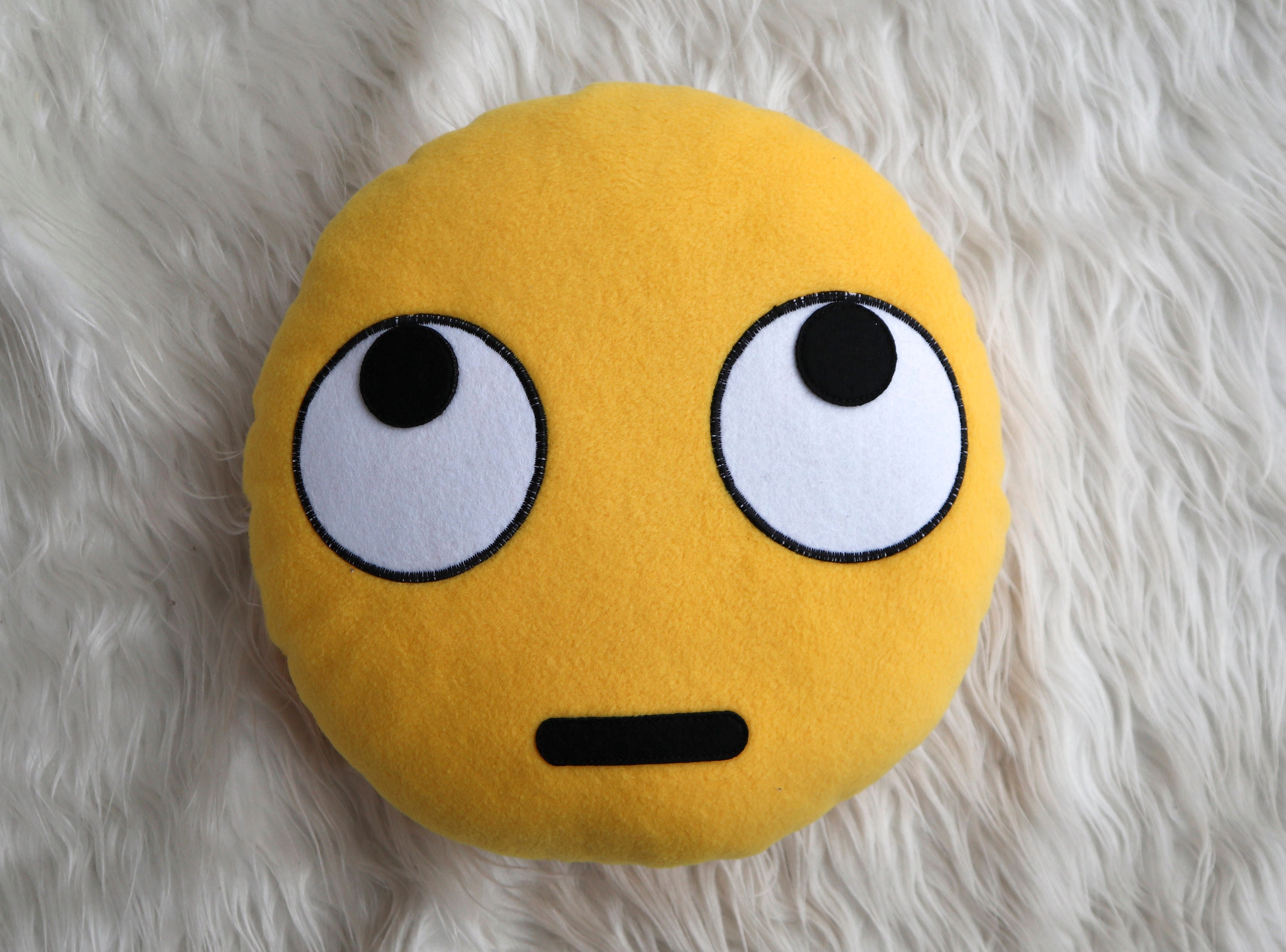 Rolling Eyes Face Emoji Pillow Custom Plush Emoji Etsy