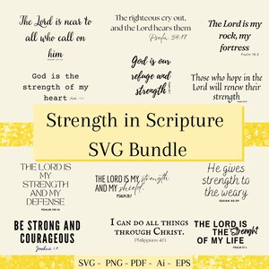 Strength, Courage, Christian Bundle SVG, Scripture Bundle, Instant Download, Bible Verse Bundle, Cut File, Religious SVG, Cricut, Silhouette