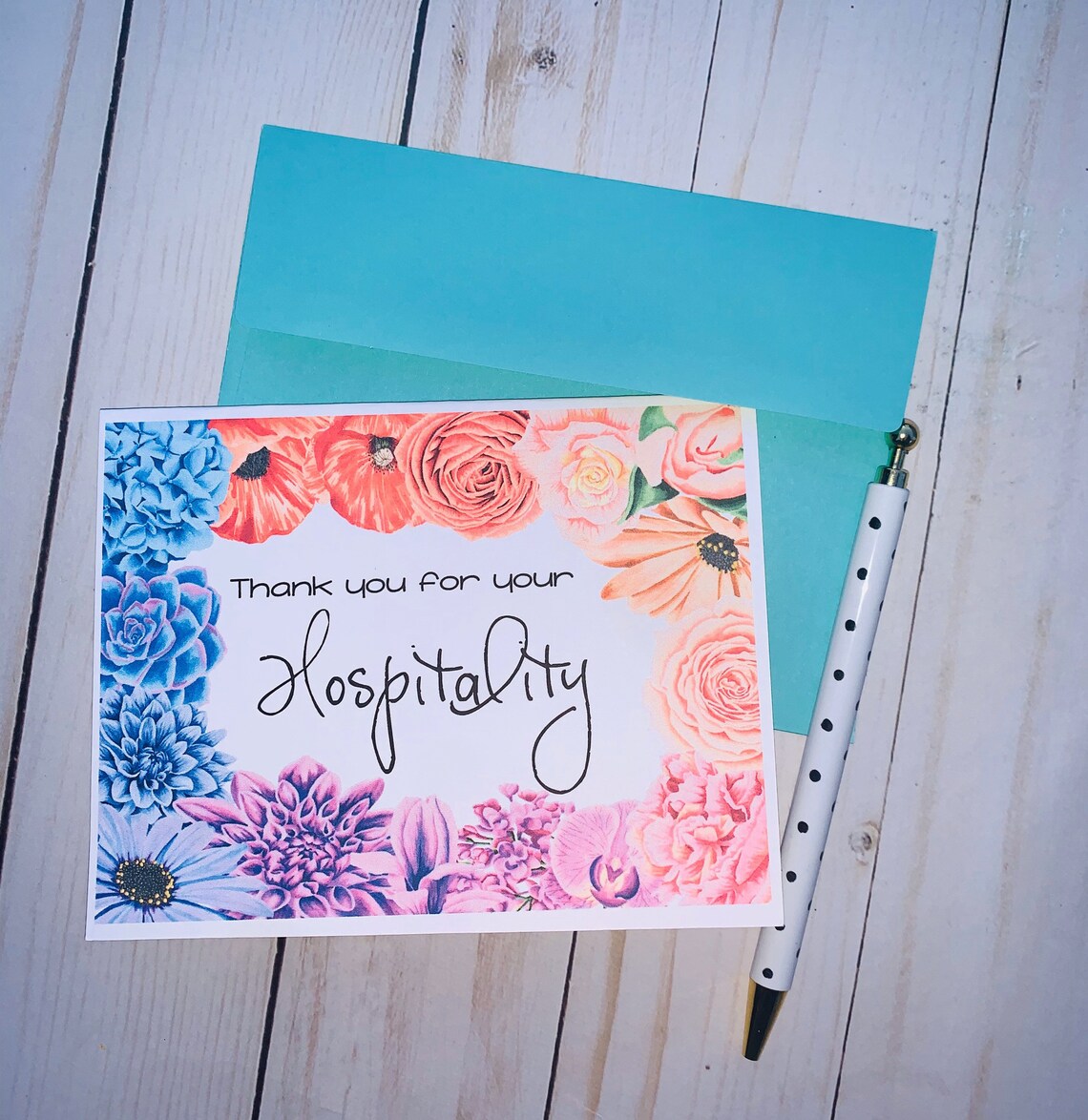 Thank You for Your Hospitalitygracias Por Su Hospitalidad Etsy