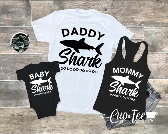 Baby Shark Do Do Do Do Mommy Daddy Matching Shirts | Etsy