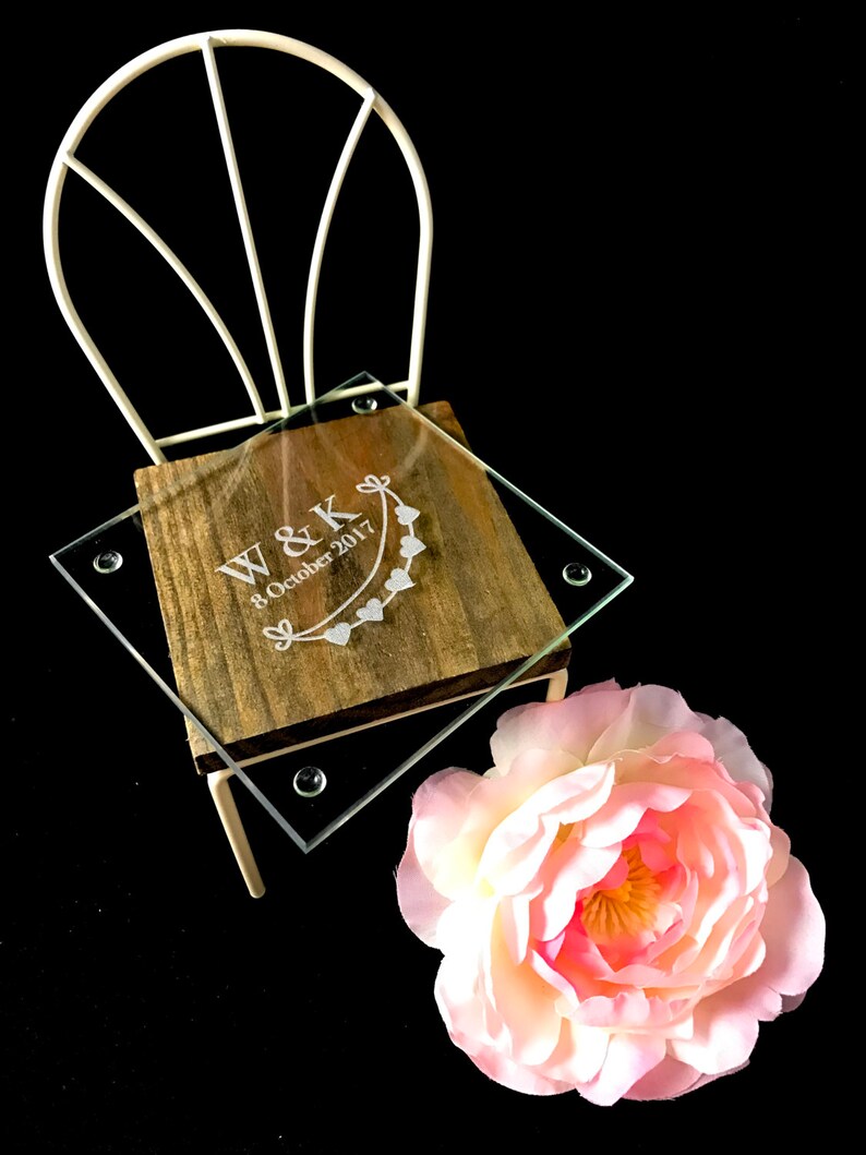 Personalised Engraved Glass Coasters Wedding Bomboniere Etsy Australia