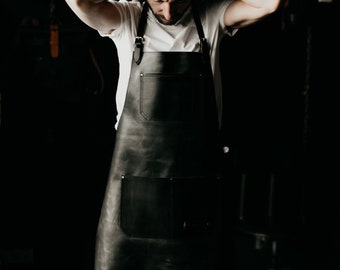 Leather apron for men Chef apron Utility apron Welding leather apron Mens apron Barber apron Father day gift