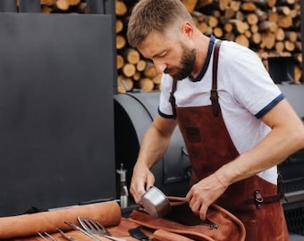 Grilling apron Welding apron Barista apron Leather apron for chef Barbers apron Woodworking apron Men’s leather apron Protective clothing