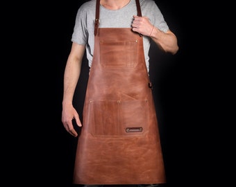 Work apron Leather apron by Kruk Garage Woodworkers apron Barbers apron Welding leather apron Mens apron Chef apron FREE PERSONALIZATION