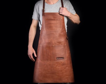 Work apron Welding apron Personalized apron Chef leather apron Metalworking apron Father day gift